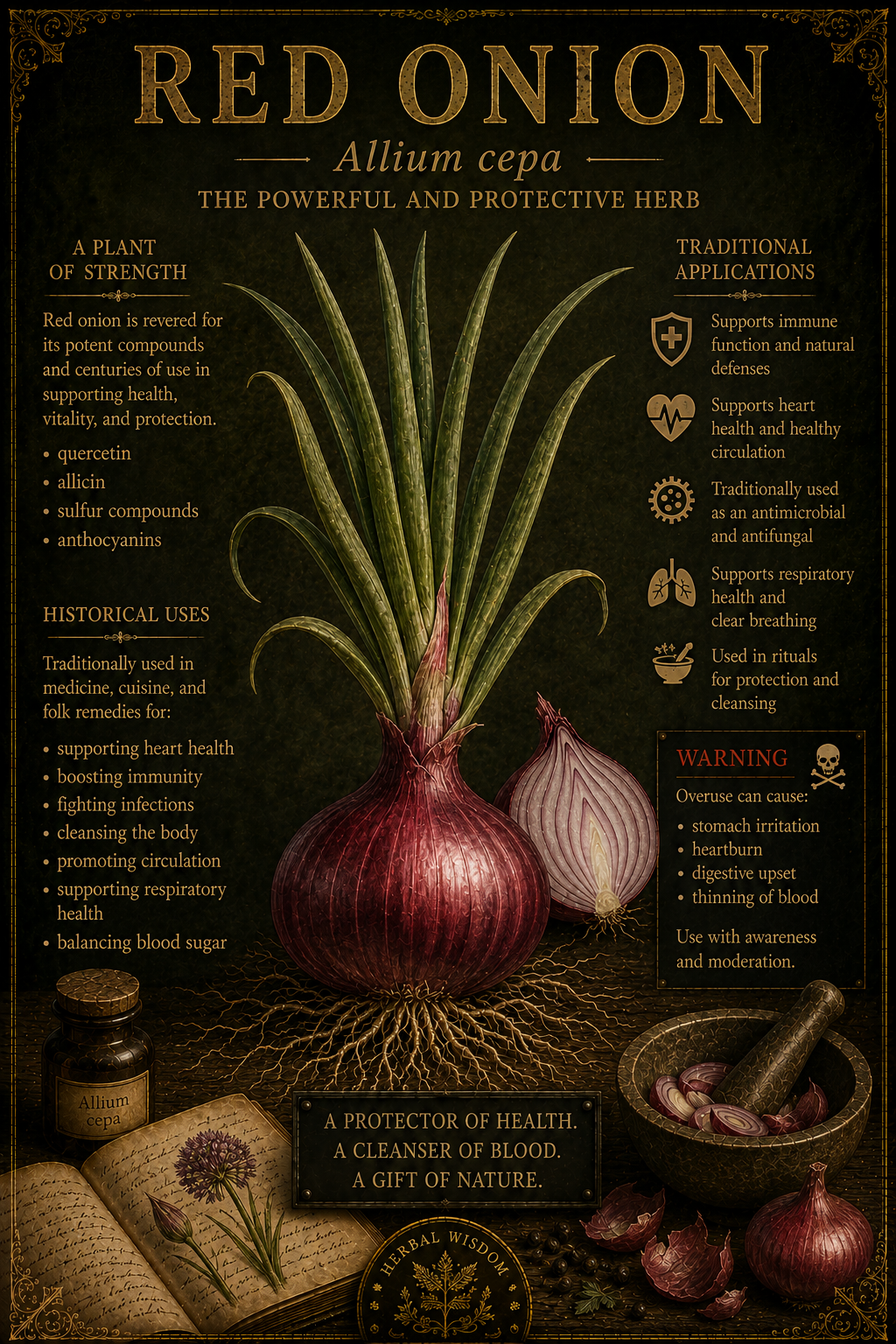 Red onion medicinal herb